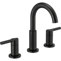 Delta NICOLI® TWO-HANDLE WIDESPREAD ARC SPOUT BATHROOM FAUCET 15 Delta NICOLI® TWO-HANDLE WIDESPREAD ARC SPOUT BATHROOM FAUCET -Robinson Sale Store 35749LF BL