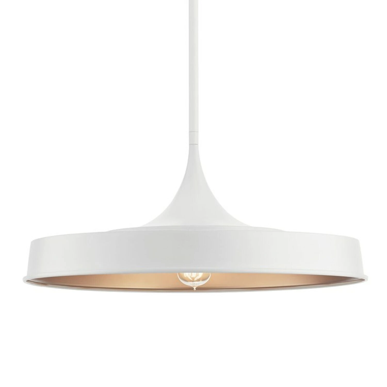 ELIAS CONVERTIBLE LED SEMI FLUSH/ PENDANT LIGHT (SHALLOW SHADE) 2 ELIAS CONVERTIBLE LED SEMI FLUSH/ PENDANT LIGHT (SHALLOW SHADE) - Image 2