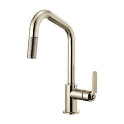 LITZE® PULL-DOWN FAUCET WITH ANGLED SPOUT AND INDUSTRIAL HANDLE -Robinson Sale Store 63064LF PN B1