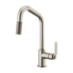 LITZE® PULL-DOWN FAUCET WITH ANGLED SPOUT AND INDUSTRIAL HANDLE -Robinson Sale Store 63064LF SS B1