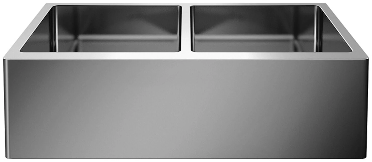 Blanco QUATRUS R15 32-INCH UNDERMOUNT DOUBLE BOWL APRON SINK 2 Blanco QUATRUS R15 32-INCH UNDERMOUNT DOUBLE BOWL APRON SINK - Image 2