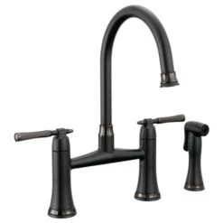 TULHAM® BRIDGE KITCHEN FAUCET WITH SIDE SPRAY -Robinson Sale Store Brizo62558LF BLBNX 62558LF BLBNX B1
