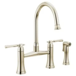 TULHAM® BRIDGE KITCHEN FAUCET WITH SIDE SPRAY -Robinson Sale Store Brizo62558LF PN 62558LF PN B1