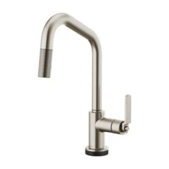 LITZE® SMARTTOUCH® PULL-DOWN FAUCET WITH ANGLED SPOUT AND INDUSTRIAL HANDLE 9 LITZE® SMARTTOUCH® PULL-DOWN FAUCET WITH ANGLED SPOUT AND INDUSTRIAL HANDLE -Robinson Sale Store Brizo64064LF SS 64064LF SS