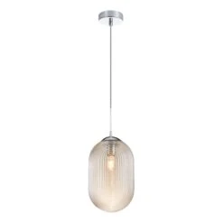 MARUNA 1-LIGHT CAPSULE PENDANT -Robinson Sale Store C31001CHCN Canopy