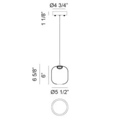 REFRAX 1-LIGHT LED PENDANT (MULTIPLE SIZES) 18 REFRAX 1-LIGHT LED PENDANT (MULTIPLE SIZES) -Robinson Sale Store C37401MBSM Dimmensions