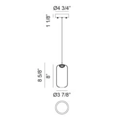 REFRAX 1-LIGHT LED PENDANT (MULTIPLE SIZES) 19 REFRAX 1-LIGHT LED PENDANT (MULTIPLE SIZES) -Robinson Sale Store C37411MBSM Dimmensions