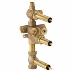 3-HANDLE THERMOSTATIC ROUGH VALVE WITH 2-WAY DIVERTER NON-SHARED FUNCTIONS