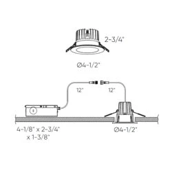 RGR 4" REGRESSED DOWNLIGHT 7 RGR 4" REGRESSED DOWNLIGHT -Robinson Sale Store Dals RGR4 CC 2V dimensions