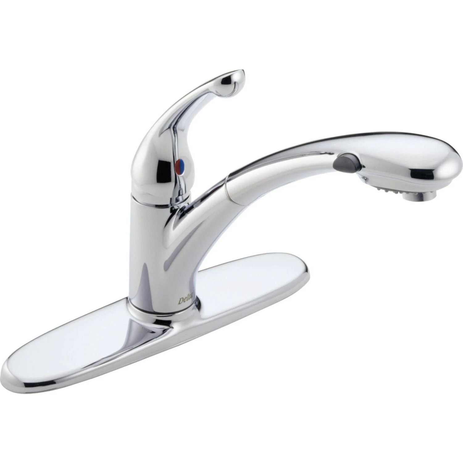 Delta SIGNATURE SINGLE HANDLE PULL-OUT KITCHEN FAUCET 1 Delta SIGNATURE SINGLE HANDLE PULL-OUT KITCHEN FAUCET