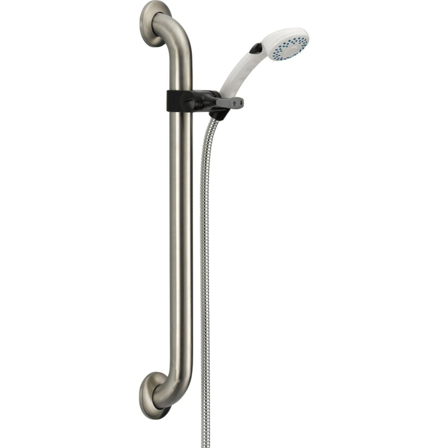 DELTA ADJUSTABLE SLIDE BAR / GRAB BAR 2-SETTING HAND SHOWER 1 DELTA ADJUSTABLE SLIDE BAR / GRAB BAR 2-SETTING HAND SHOWER