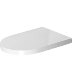 Duravit ME BY STARCK TOILET SEAT AND COVER, ELONGATED, HINGES STAINLESS STEEL, WITHOUT SLOW CLOSE