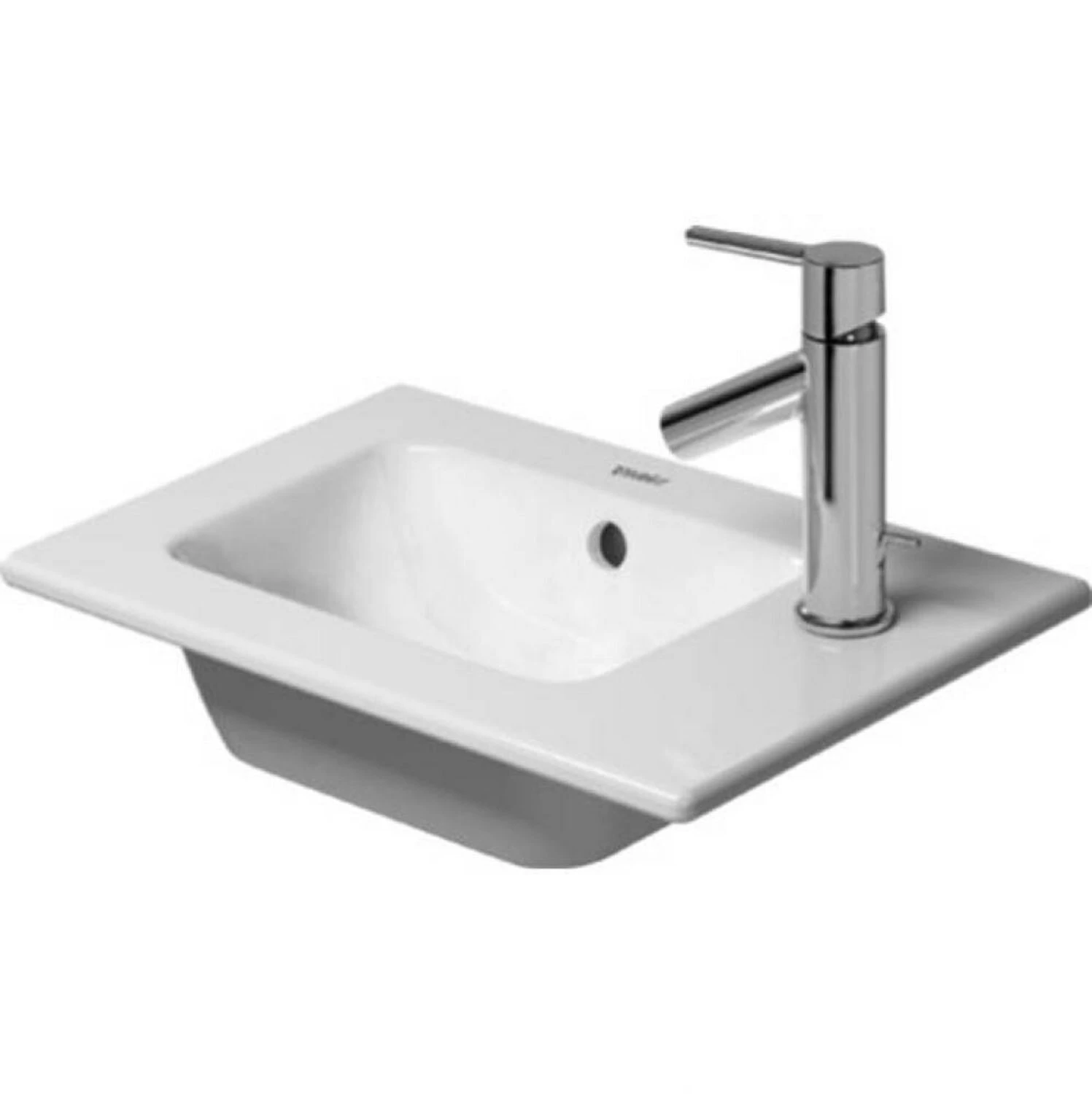Duravit ME BY STARCK 16 7/8" FURNITURE HANDRINSE BASIN 1 Duravit ME BY STARCK 16 7/8" FURNITURE HANDRINSE BASIN