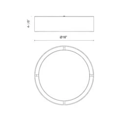 DALTON 16-IN FLUSH MOUNT (5 COLOUR TEMPS) 23 DALTON 16-IN FLUSH MOUNT (5 COLOUR TEMPS) -Robinson Sale Store FM7916 WH 5CCT Drawing