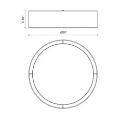 DALTON 16-IN FLUSH MOUNT (5 COLOUR TEMPS) 30 DALTON 16-IN FLUSH MOUNT (5 COLOUR TEMPS) -Robinson Sale Store FM7920 Drawing