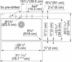 Franke MARIS TOPMOUNT SINK 18 Franke MARIS TOPMOUNT SINK -Robinson Sale Store Franke MAG61029 S dimensions1