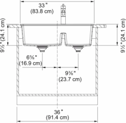 Franke MARIS LOW DIVIDE TOPMOUNT SINK 19 Franke MARIS LOW DIVIDE TOPMOUNT SINK -Robinson Sale Store Franke MAG6601812LD S dimensions2