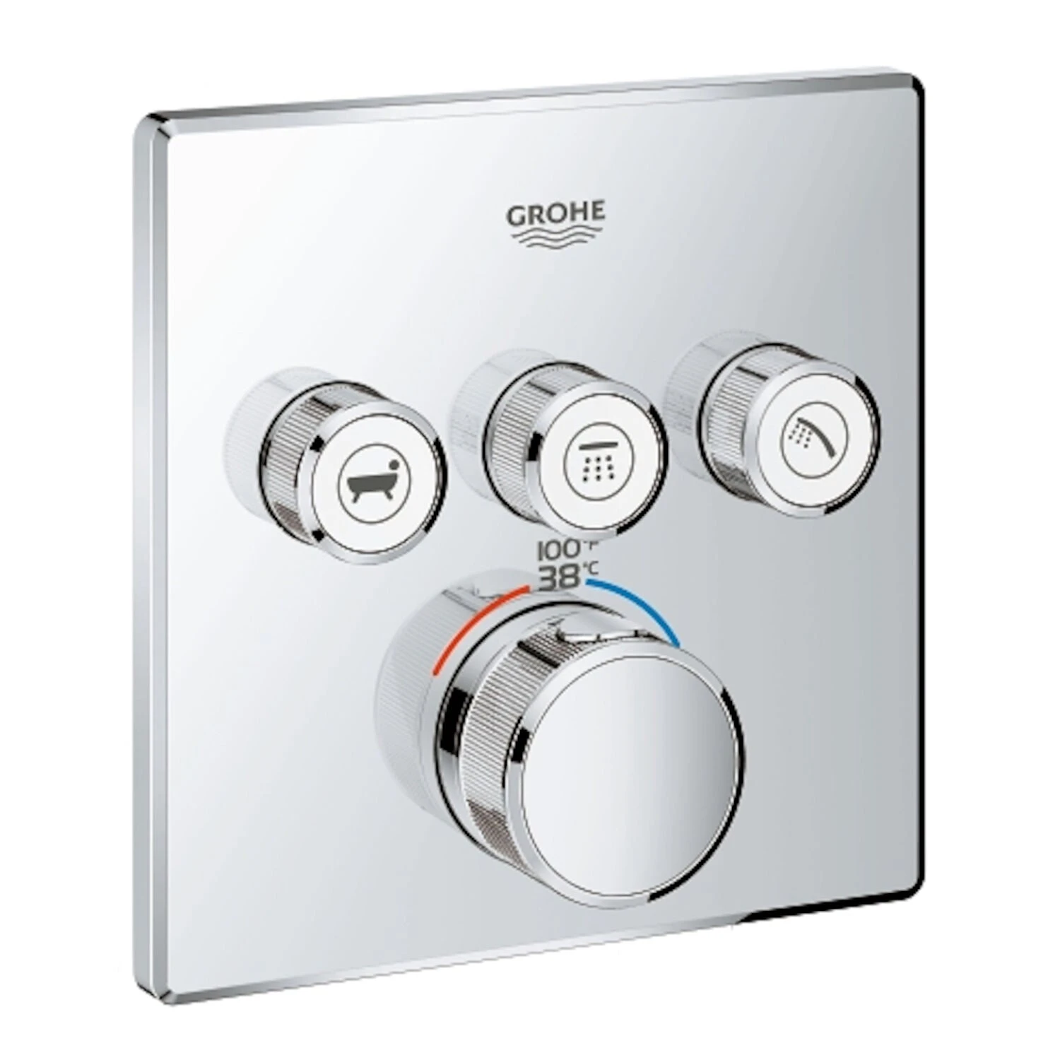 Grohe GROHTHERM SMARTCONTROL TRIPLE FUNCTION THERMOSTATIC TRIM WITH CONTROL MODULE 1 Grohe GROHTHERM SMARTCONTROL TRIPLE FUNCTION THERMOSTATIC TRIM WITH CONTROL MODULE