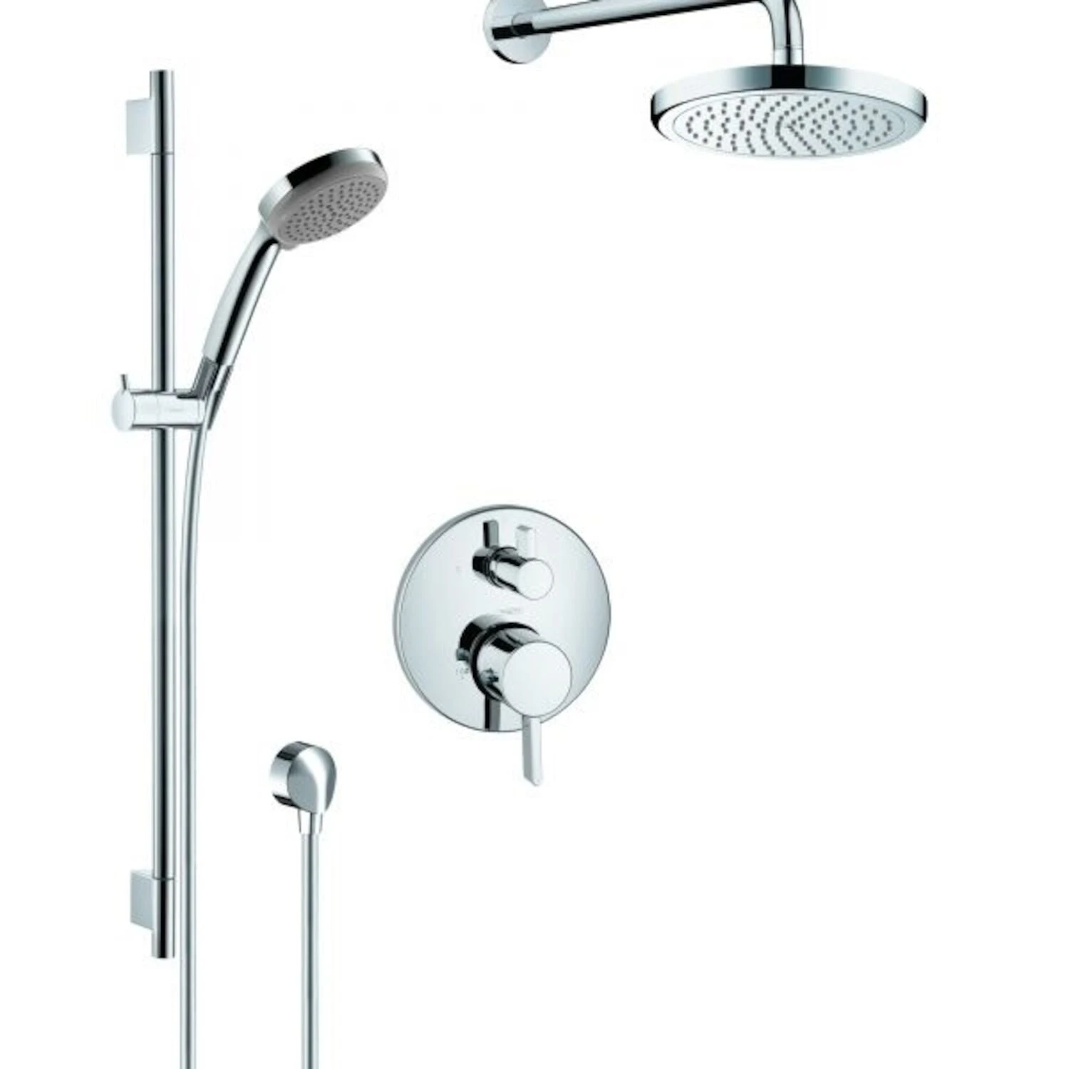 Hansgrohe SHOWER KIT THERMOSTATIC 2-FUNCTION WALLBAR W/HANDSHOWER & SHOWER HEAD 1 Hansgrohe SHOWER KIT THERMOSTATIC 2-FUNCTION WALLBAR W/HANDSHOWER & SHOWER HEAD