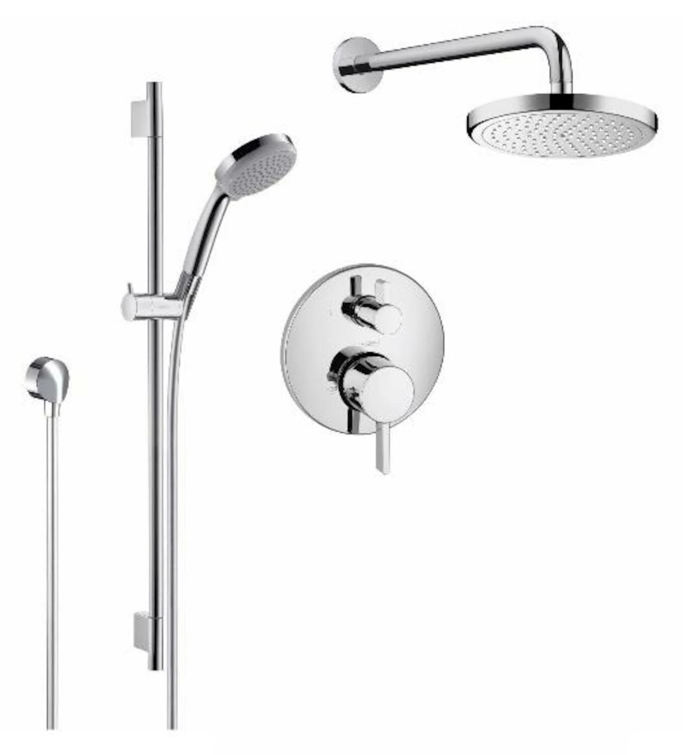 Hansgrohe HG SHOWER KIT THM 2-FUNCTION WALLBAR W/HANDSHOWER & SHOWERHEAD 1 Hansgrohe HG SHOWER KIT THM 2-FUNCTION WALLBAR W/HANDSHOWER & SHOWERHEAD