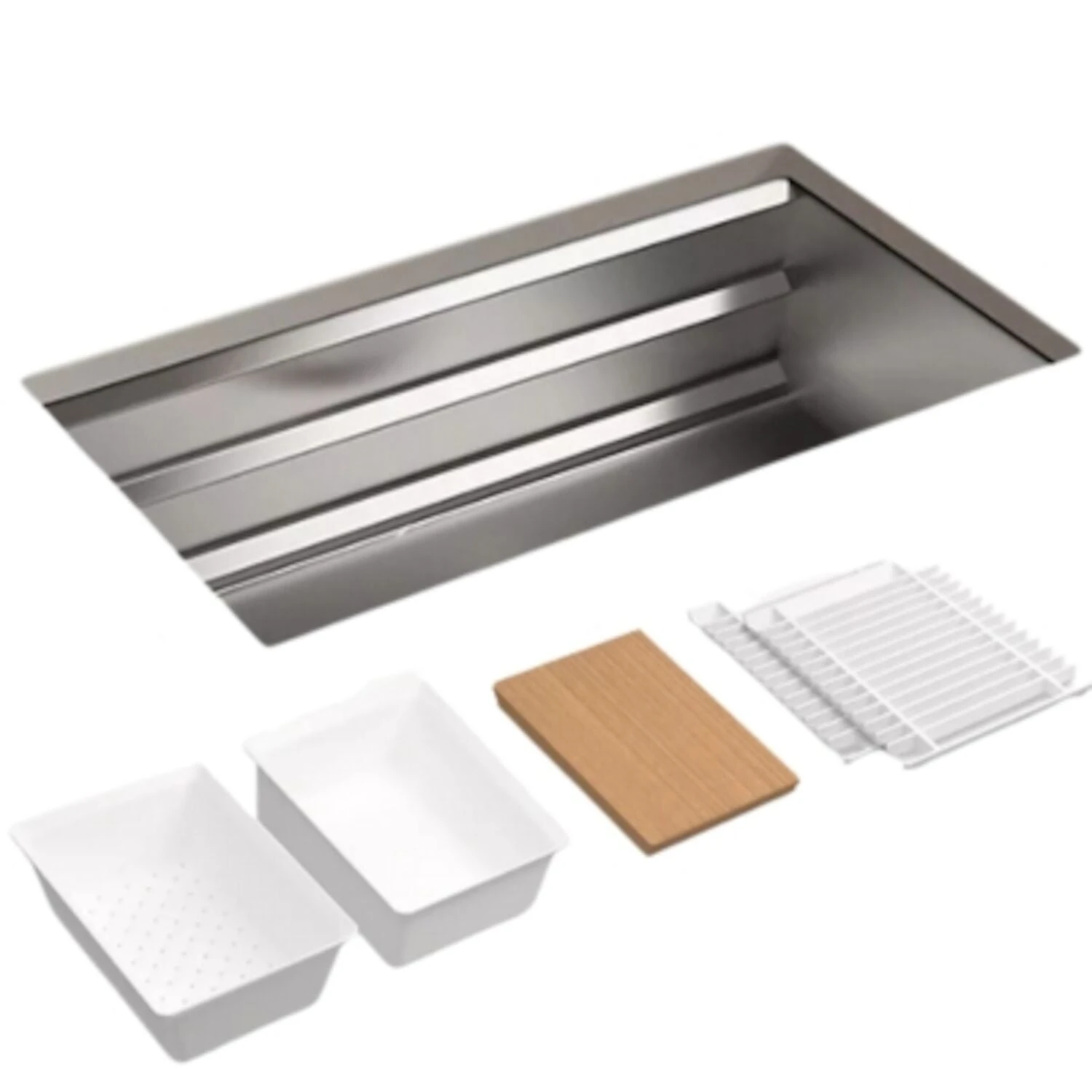 PROLIFIC® 33 X 17-3/4 X 10-15/16 INCHES UNDER-MOUNT SINGLE-BOWL KITCHEN SINK WITH ACCESSORIES 1 PROLIFIC® 33 X 17-3/4 X 10-15/16 INCHES UNDER-MOUNT SINGLE-BOWL KITCHEN SINK WITH ACCESSORIES