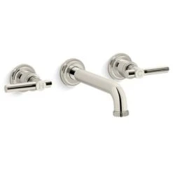 CENTRAL PARK WEST WALL-MOUNT SINK FAUCET WITH LEVER HANDLES