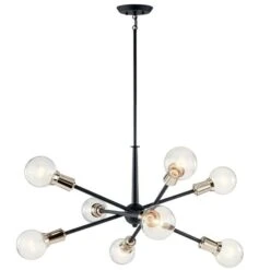ARMSTRONG 8-LIGHT CHANDELIER 7 ARMSTRONG 8-LIGHT CHANDELIER -Robinson Sale Store Kichler43118BK 43118BK