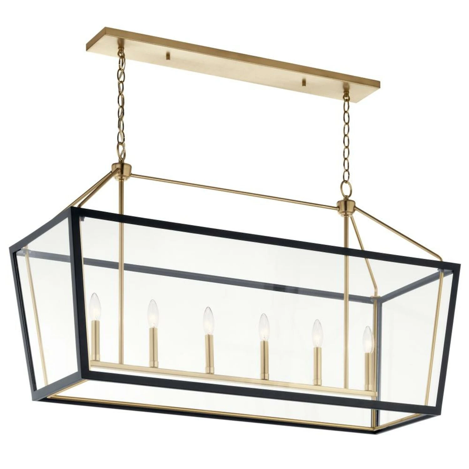 DELVIN 44" 6 LIGHT LINEAR CHANDELIER 2 DELVIN 44" 6 LIGHT LINEAR CHANDELIER - Image 2