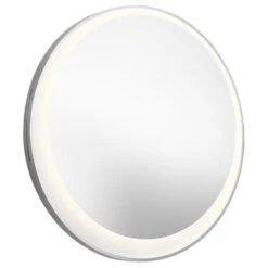 OPTISE OFFSET ROUND LED LIGHTED MIRROR