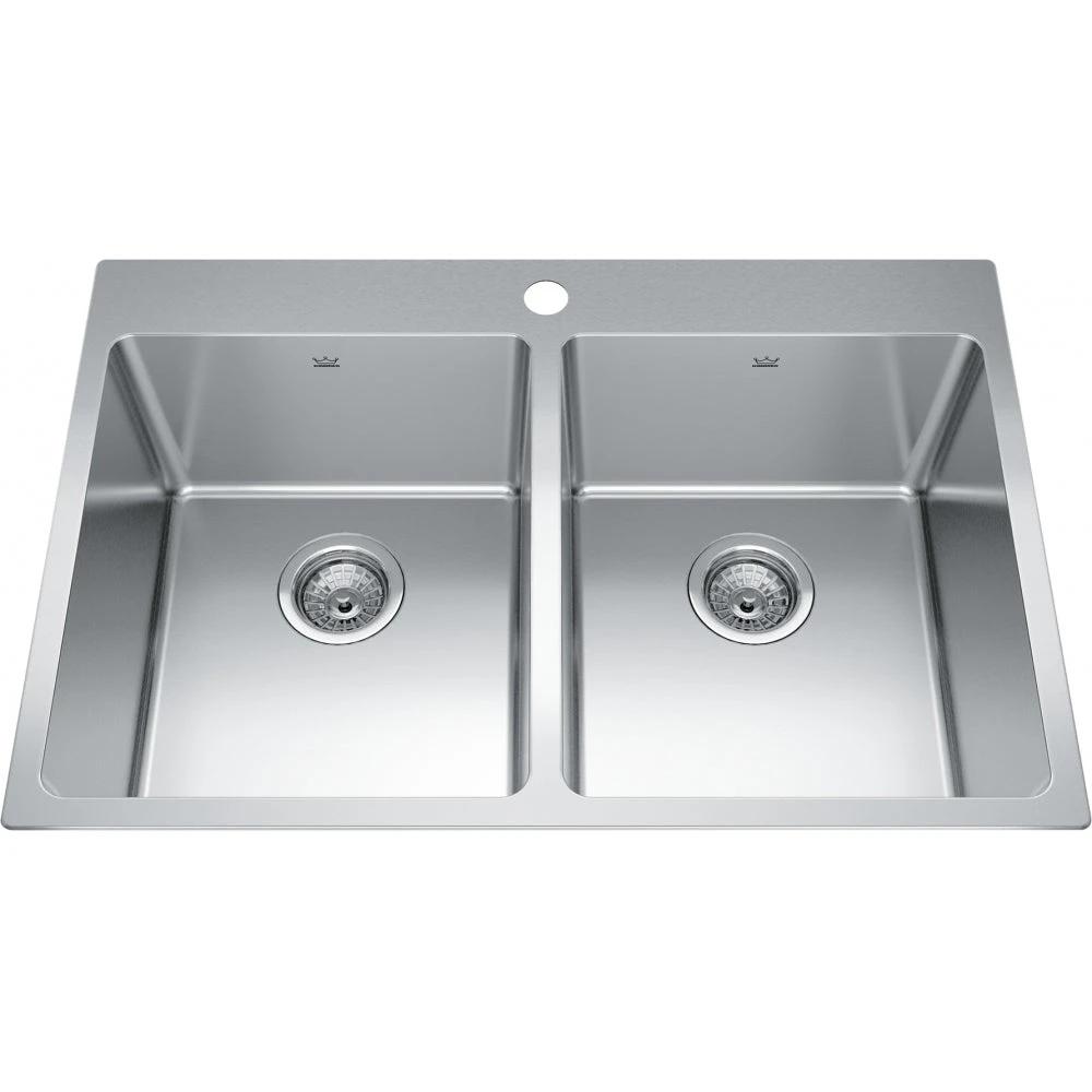BROOKMORE DROP IN DOUBLE BOWL STAINLESS STEEL KITCHEN SINK 1 BROOKMORE DROP IN DOUBLE BOWL STAINLESS STEEL KITCHEN SINK