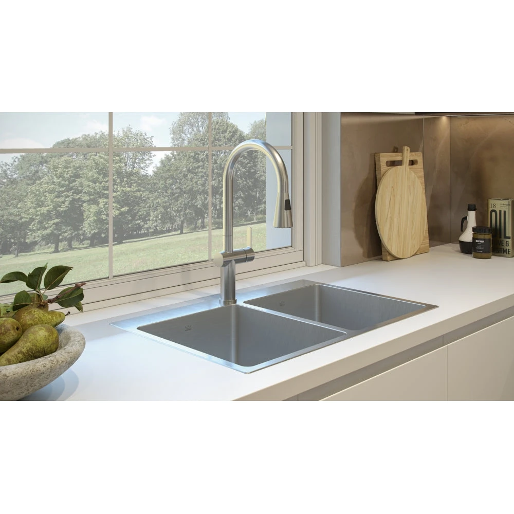 BROOKMORE DROP IN DOUBLE BOWL STAINLESS STEEL KITCHEN SINK 2 BROOKMORE DROP IN DOUBLE BOWL STAINLESS STEEL KITCHEN SINK - Image 2