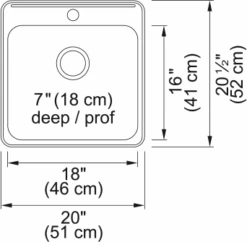 STEEL QUEEN DROP IN SINGLE BOWL STAINLESS STEEL KITCHEN SINK 6 STEEL QUEEN DROP IN SINGLE BOWL STAINLESS STEEL KITCHEN SINK -Robinson Sale Store Kindred QSL2020 7 1 dimensions