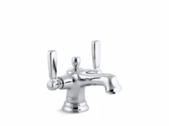 BANCROFT MONOBLOCK SINGLE-HOLE BATHROOM SINK FAUCET WITH ESCUTCHEON AND METAL LEVER HANDLES 7 BANCROFT MONOBLOCK SINGLE-HOLE BATHROOM SINK FAUCET WITH ESCUTCHEON AND METAL LEVER HANDLES -Robinson Sale Store Kohler10579 4 CP 10579 4 CP