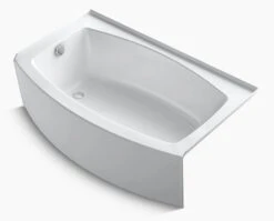 EXPANSE® 60 X 30-36 INCHES CURVED ALCOVE BATHTUB WITH INTEGRAL FLANGE, LEFT-HAND DRAIN
