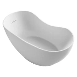 ABRAZO® 66 X 32 INCHES FREESTANDING BATHTUB WITH CENTER TOE-TAP DRAIN
