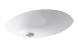 CAXTON® OVAL 19 X 15 INCHES UNDERMOUNT BATHROOM SINK WITH OVERFLOW AND CLAMP ASSEMBLY