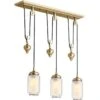 ARTIFACTS 3-LIGHT ADJUSTABLE LINEAR CHANDELIER
