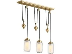 ARTIFACTS 3-LIGHT ADJUSTABLE LINEAR CHANDELIER