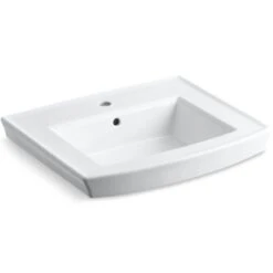 ARCHER® PEDESTAL BATHROOM SINK WITH SINGLE FAUCET HOLE