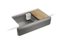 RIVERBY UNDERMOUNT SINGLE-BOWL FARMHOUSE WORKSTATION KITCHEN SINK -Robinson Sale Store Kohler24564 58 24564 58