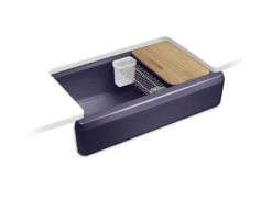 RIVERBY UNDERMOUNT SINGLE-BOWL FARMHOUSE WORKSTATION KITCHEN SINK -Robinson Sale Store Kohler24564 DGB 24564 DGB