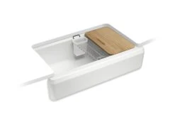 RIVERBY UNDERMOUNT SINGLE-BOWL FARMHOUSE WORKSTATION KITCHEN SINK -Robinson Sale Store Kohler24564 FF 24564 FF