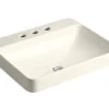 VOX® RECTANGLE VESSEL BATHROOM SINK WITH 8-INCH WIDESPREAD FAUCET HOLES