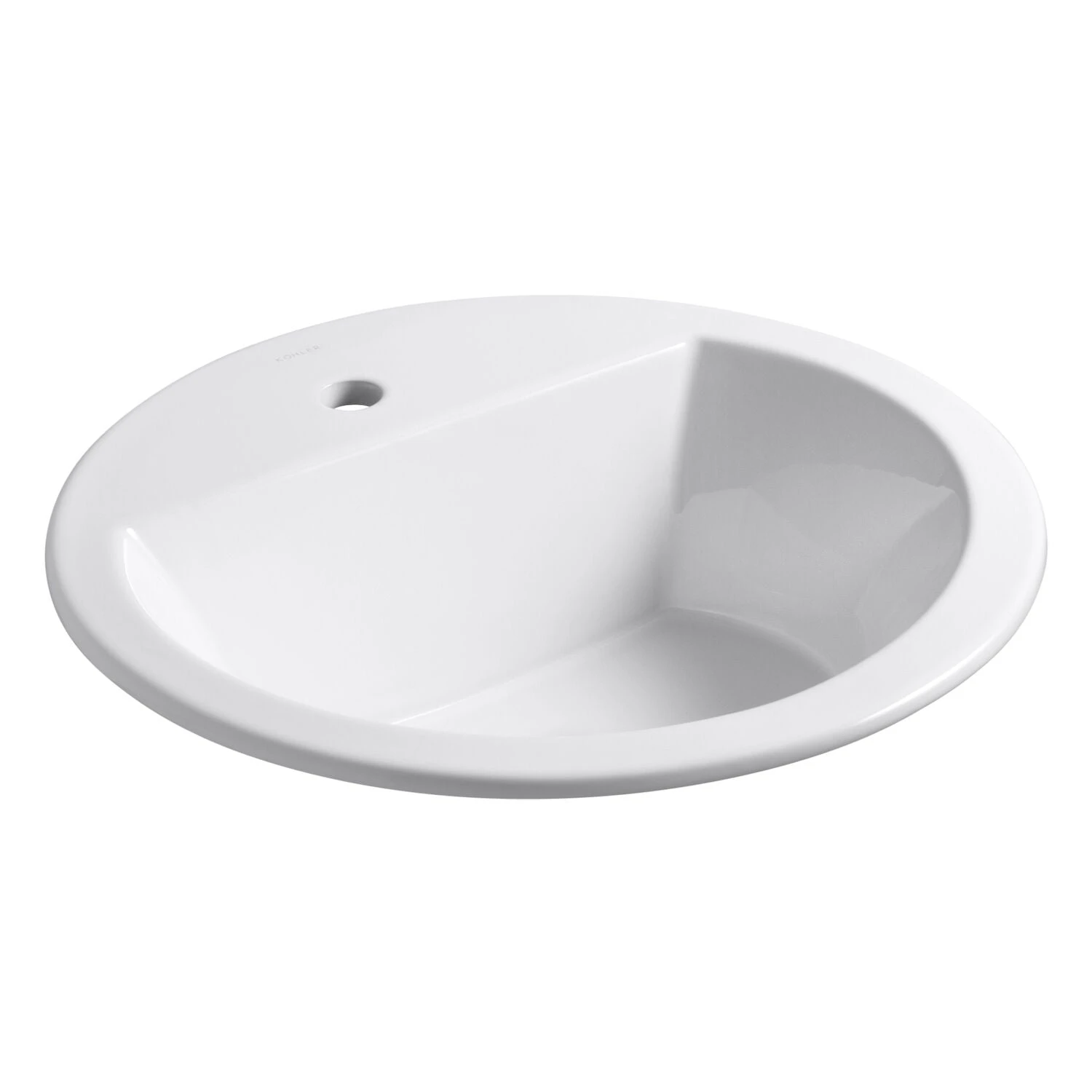 BRYANT® ROUND DROP IN BATHROOM SINK WITH SINGLE FAUCET HOLE 1 BRYANT® ROUND DROP IN BATHROOM SINK WITH SINGLE FAUCET HOLE