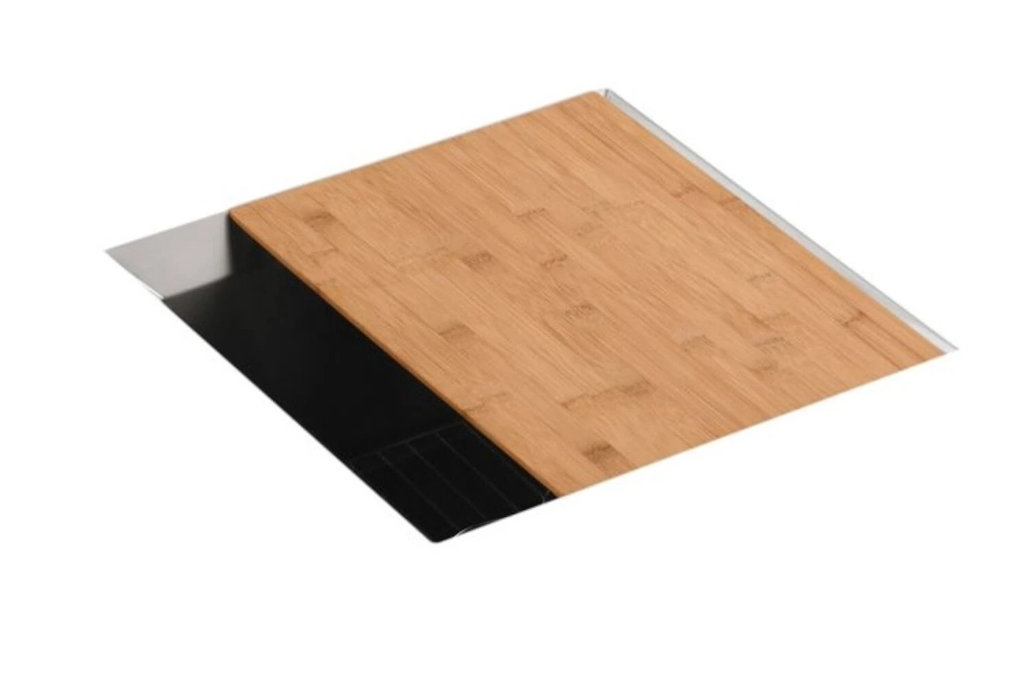 POISE® 18 X 18 X 9-1/2 INCHES UNDER-MOUNT BAR SINK - INCLUDES BOTTOM BOWL SINK RACK AND CUTTING BOARD 1 POISE® 18 X 18 X 9-1/2 INCHES UNDER-MOUNT BAR SINK - INCLUDES BOTTOM BOWL SINK RACK AND CUTTING BOARD