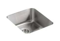 UNDERTONE® 15-3/4 X 17-1/2 X 7-5/8 INCHES MEDIUM SQUARED UNDER-MOUNT SINGLE-BOWL BAR SINK