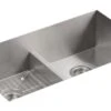 VAULT 33 X 22 X 9-5/16 INCHES SMART DIVIDE® TOP-/UNDER-MOUNT DOUBLE-EQUAL BOWL KITCHEN SINK