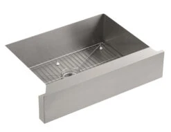 VAULT 29-1/2 X 21-1/4 X 9-5/16 INCHES UNDER-MOUNT SINGLE-BOWL KITCHEN SINK, STAINLESS STEEL WITH SHORT APRON FOR 30 CABINET