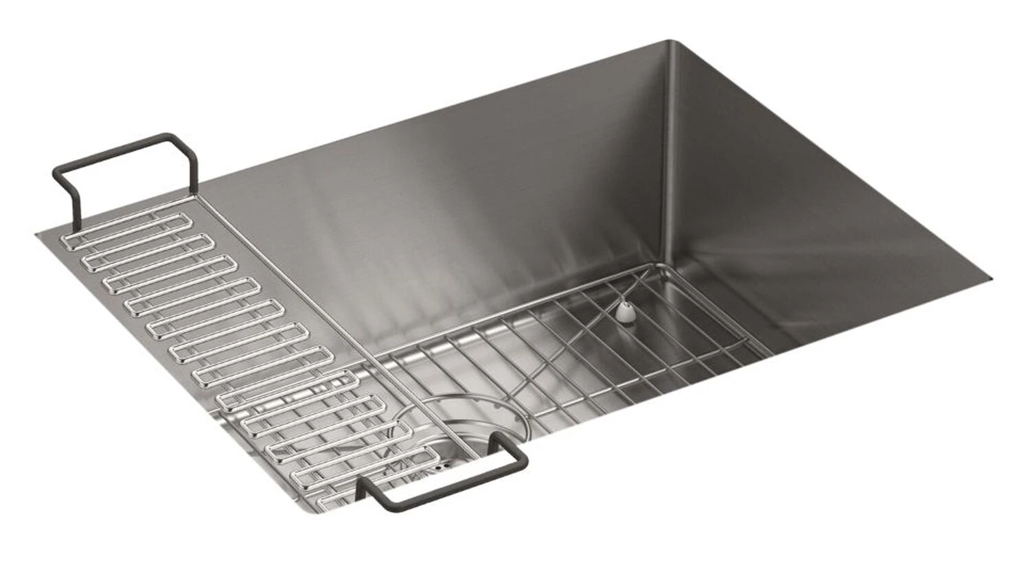 STRIVE® 24 X 18-1/4 X 9-5/16 INCHES UNDER-MOUNT SINGLE BOWL KITCHEN SINK WITH SINK RACK 1 STRIVE® 24 X 18-1/4 X 9-5/16 INCHES UNDER-MOUNT SINGLE BOWL KITCHEN SINK WITH SINK RACK