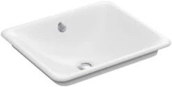 IRON PLAINS® WADING POOL® RECTANGULAR BATHROOM SINK WITH WHITE PAINTED UNDERSIDE